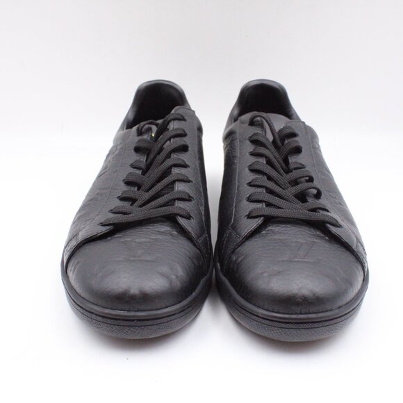 NWOB Louis Vuitton Luxembourg Monogram Embossed Leather Sneakers in Black US 9.5 - Picture 4 of 16